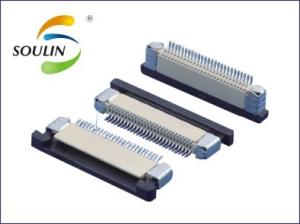 China Horizontal Type FFC FPC Cable Connector Ecru LCP Tube 50 PIN on sale
