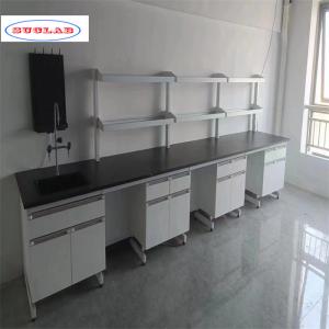 Blue Lab Workbenches with Year and Number of Hooks As Drawing