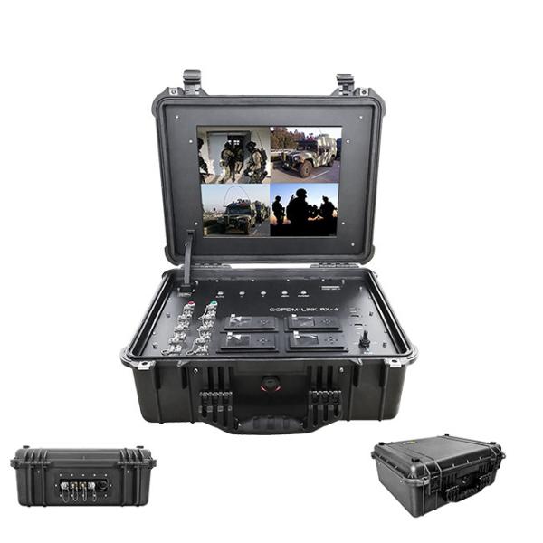 Cheap Four Channel COFDM Video Receiver 128bits With Embedded DVR for sale