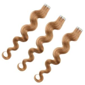 Light Blonde Tape In Hair Extensions Human Hair , Mongolian Human Hair Extensions