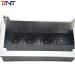New design conference table use EU Power desktop brush flip up socket