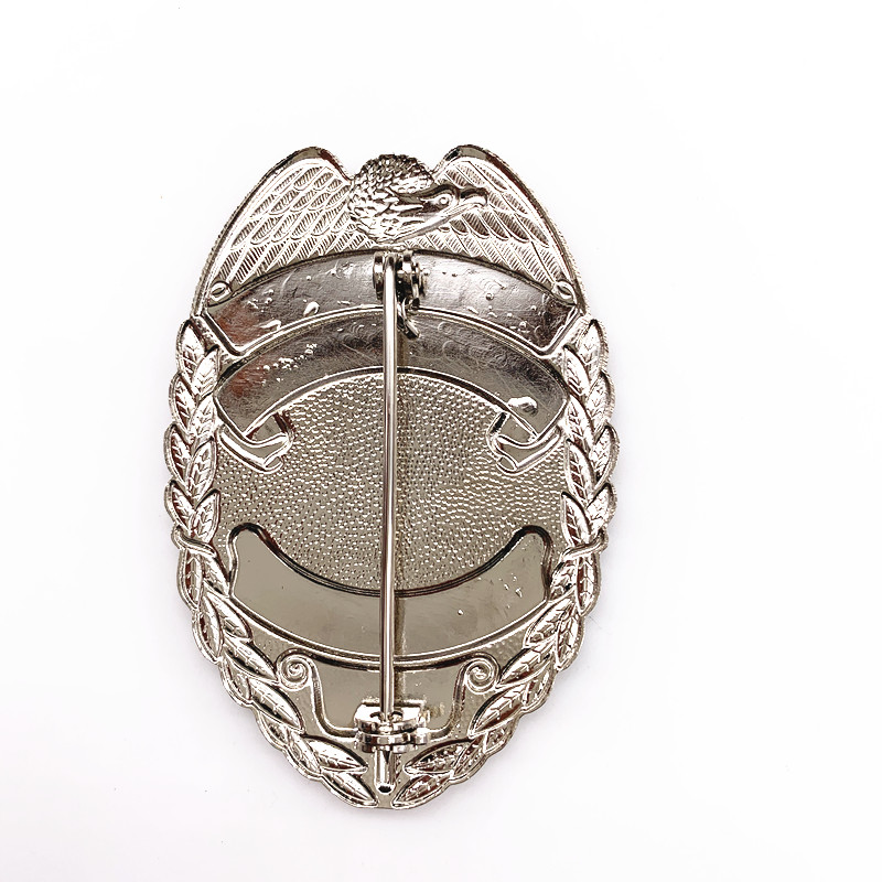Antique Silver Plated Metal Lapel Pins Soft Enamel Embossed Metal Badges