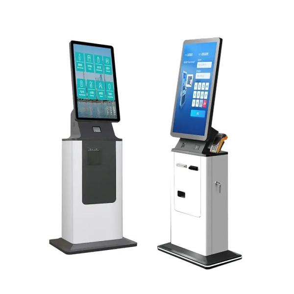 Cheap Customizable Self Service Check In Kiosk With Turnable Card Dispenser for sale