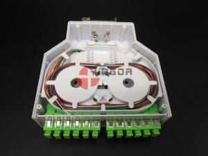 Best DIN Plastic Fiber Optic Terminal Box 12 Ports SC/APC Adapters and Pigtails wholesale