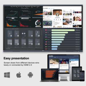 China H10 86'' Multi - Touch Smart Interactive Whiteboard Interactive Display Panel on sale