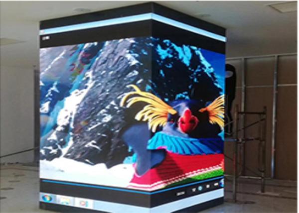 Cheap Cylindrical LED Screen Display  Insulating Base 5 Meters Viewing Distance for sale