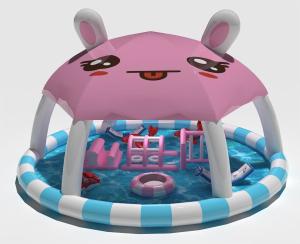 China Children Inflatable Water Pool Customized With Small Floating Toys on sale