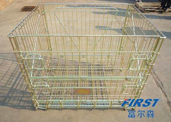 Cheap Wire mesh container used in storing goods in warehouse for sale
