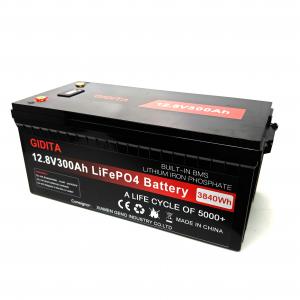 Best 12.8V 300Ah LiFePO4 Solar Power System Battery 522*269*220mm wholesale