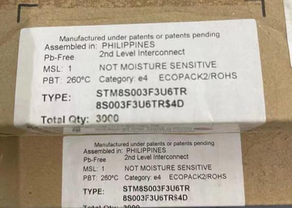 Cheap 16MHz Microcontroller MCU STM8S003F3U6TR 8-Bit Microcontroller Chip 20-UFQFN for sale