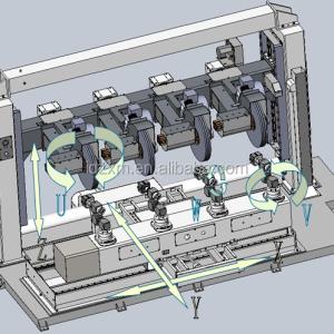Best High Flexibility CNC Polishing Machine With Multiple Stations Simultaneous Operation For Brass Faucets, Zinc Door Handle wholesale
