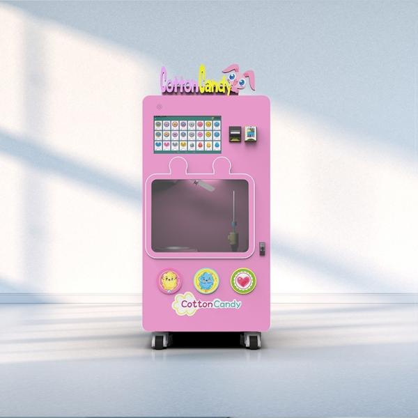 Cheap ROHS CE Robot Cotton Candy Vending Machine Multiple Color Fully Automatic for sale