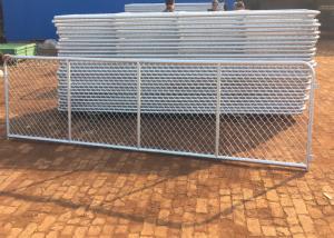 Durable Practical Chain Link Fence Sliding Gate / Adjustable Chain Link Gate
