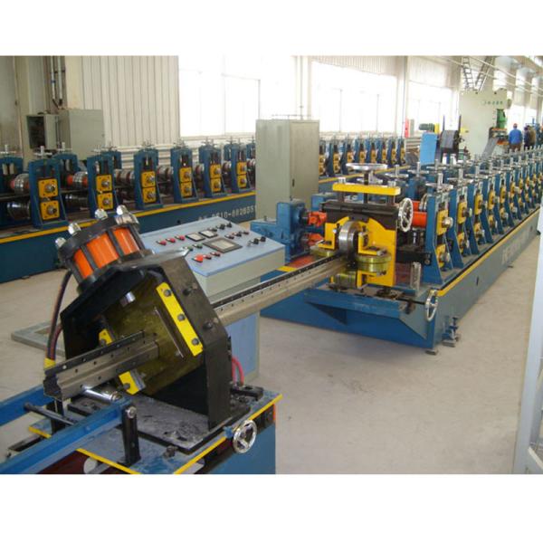 Cheap 2.5mm Upright Rack Roll Forming Machine With 6 Meters Auto Stacker for sale