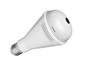 Automatic Alarm Dual Light E27 Bulb Camera , Wireless IR Camera Home Monitoring