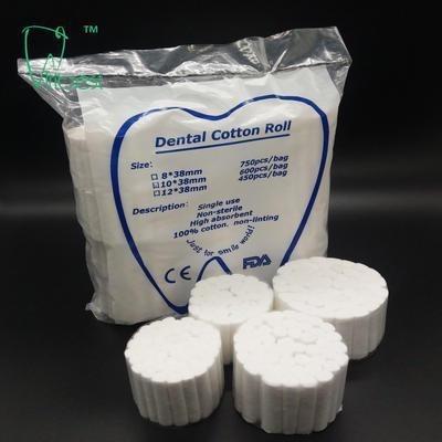 Cheap White Surgical Cotton Gauze Roll , Medical Absorbent Cotton Roll 8x38mm for sale