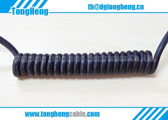 Cheap Multicore Automation Robotics Retractable Data Customized Coil Cable for sale