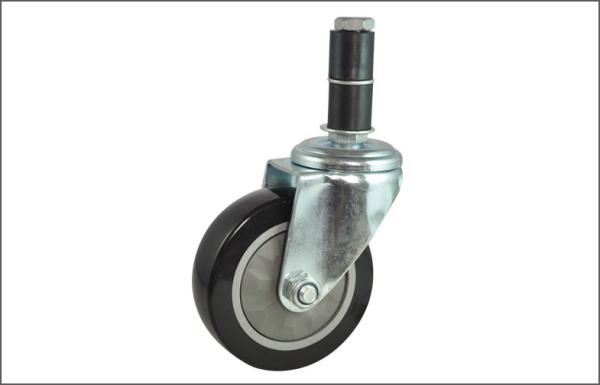 Cheap PVC Adapter Stem Swivel Caster Wheels with Single / double Axle for sale