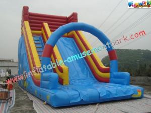 China 9M PVC Tarpaulin Commercial Inflatable Slide , Inflatable Bouncer Slides Games on sale