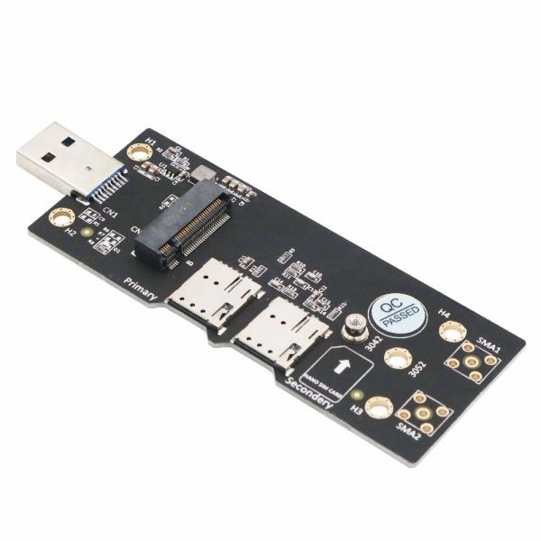 Cheap NGFF(M.2)  To USB 3.0 Adapter With Dual  NANO SIM Card Slot For 3G/4G/5G Module for sale