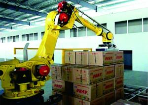 China Beverage Industry Robotic Packaging Machinery , Packaging Robots Higher Level Safety on sale