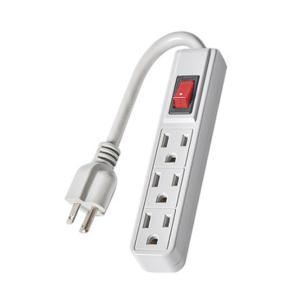3 outlet Power Strip and Extension Socket With 15A Circuit Breaker Surger Protector Reset Switch
