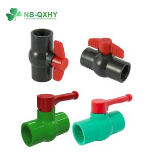 1/2 to 4 Inch PVC White Flexible Ball Valve Plastic Selling UPVC CPVC Threaded Valves