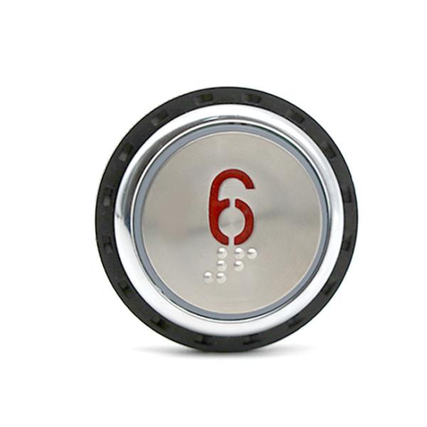 Cheap Elevator Floor Cop Lop Elevator Push Button 27mm Red Number Touch Call Button for sale