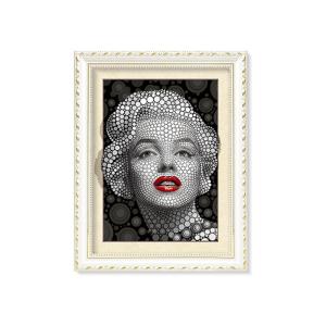 Marilyn Monroe Portrait And Flowers & Birds 3D Lenticular Image 30 x 40cm Frame Art Prints
