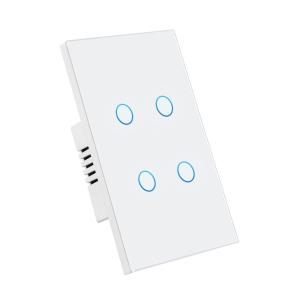 118Types US/AU/Brazil Standard Tempered Glass Panel 4Gang Touch Light Switch With LED Indicator Sensor Buttons