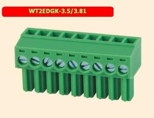 3.5 / 3.81 Mm Cable Connector Block  Plug In Electrical Terminal Block