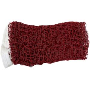 Nylon Twined Replacement Badminton Net Set Red White With Polyester Rope