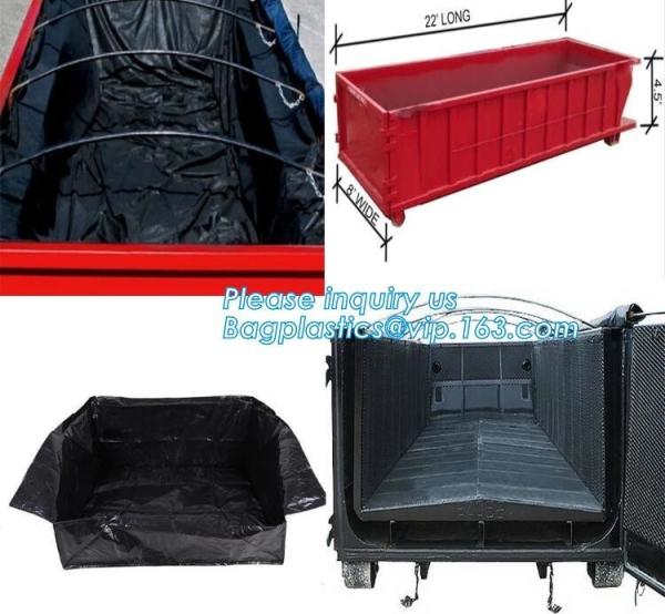Cheap Export Europe High Quality Waterproof Dumpster Container liners,6 mil White Open Top Drawstring Dumpster Container Liner for sale