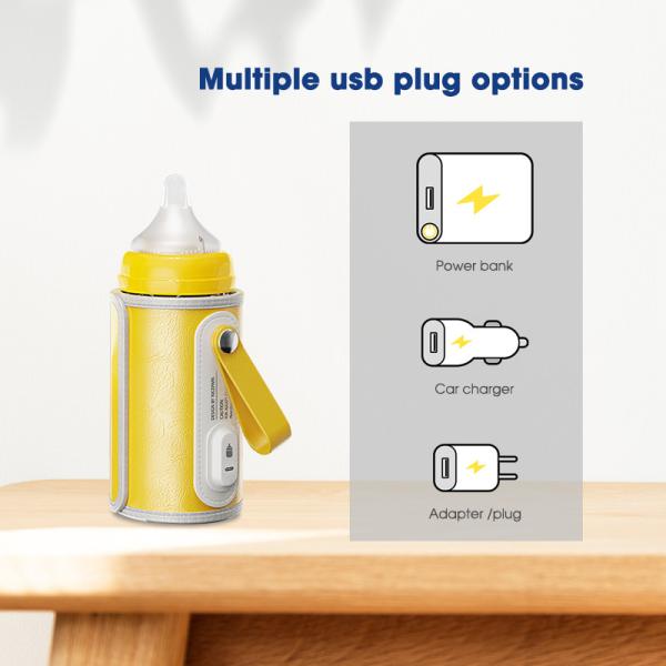 Infant Milk Heated Bottle Warmer Portable USB Thermostat For Travel
