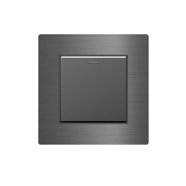 Cheap UK Standard Electrical Wall Switch , 250V  2 Gang 1 Way Light Switch for sale