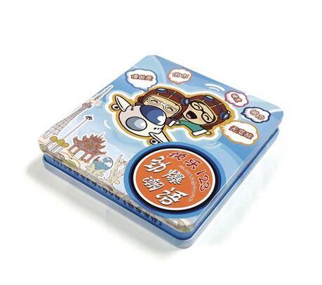 Cheap rectangular CD tin case with hinged lid for sale