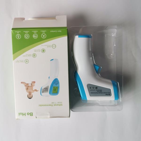 Cheap 3 Color Backlights Non Contact Infrared Thermometer Automatic Shutoff C~F Unit Switch for sale