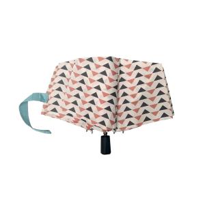 China Triangular Pattern Pongee Portable Folding Umbrella Manual Open on sale