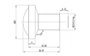 1/1.8 4.2mm, F1.8 2Megapixel S mount low distortion less than 7%  wide angle lens CCL118042MP