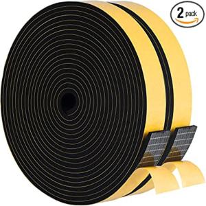 White High Density Rubber Foam Weather Stripping Tape 5m/Roll