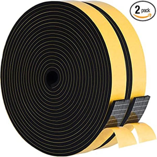 Cheap White High Density Rubber Foam Weather Stripping Tape 5m/Roll for sale