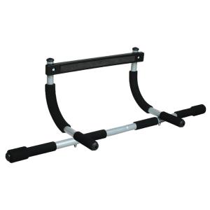 China Iron Tube Door Pull Up Bars Foam Handle Wall Mounted Black Gray Gym Exercise on sale