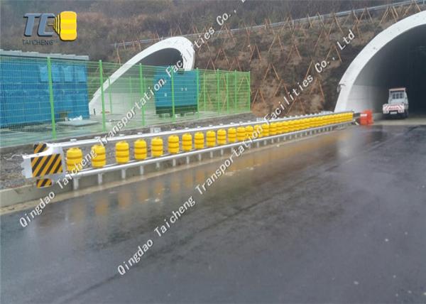 Cheap Removable Rolling Guardrail Barrier Anti Rust , Highway Roller Barrier for sale