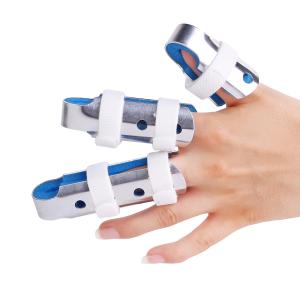 China Logo Custom Malleable Aluminum Splint Baseball Finger Splint Deep Blue Color on sale