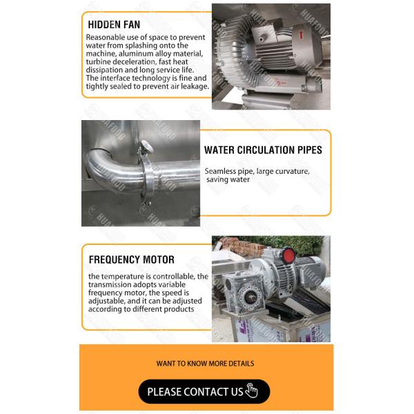 Sterilizing 2.95kw Tomato Vegetable Blanching Machine