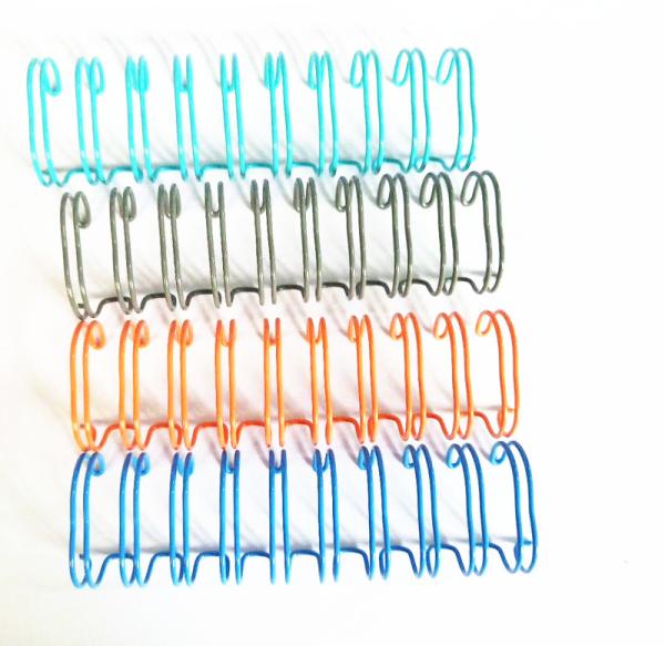 Cheap Precut 3/8'' A4 Twin Loop Spiral Wire For Notebook / Calendar Binding for sale