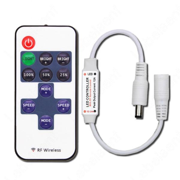 Cheap 11 Key RF DC Single Color LED Controller Mini Wireless With Plastic Material for sale