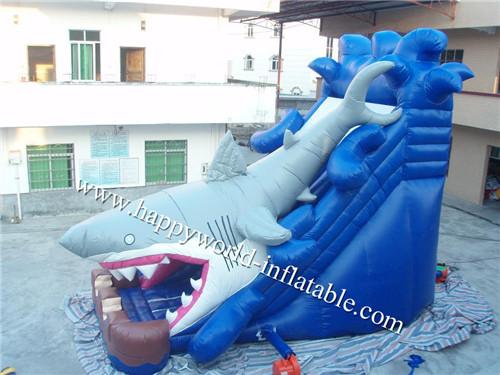 Cheap inflatable dry slide , inflatable castle slide , inflatable shark slide for sale