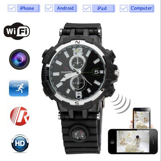 Cheap black color smartwatch e-watch for iphone and android withe wifi , camera,video for sale