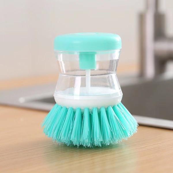 Cheap Tpr Soap Dispensing Cleaning Brush Automatic Adding Press Button for sale